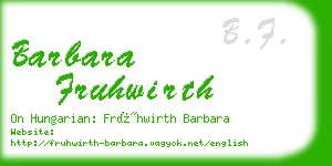 barbara fruhwirth business card